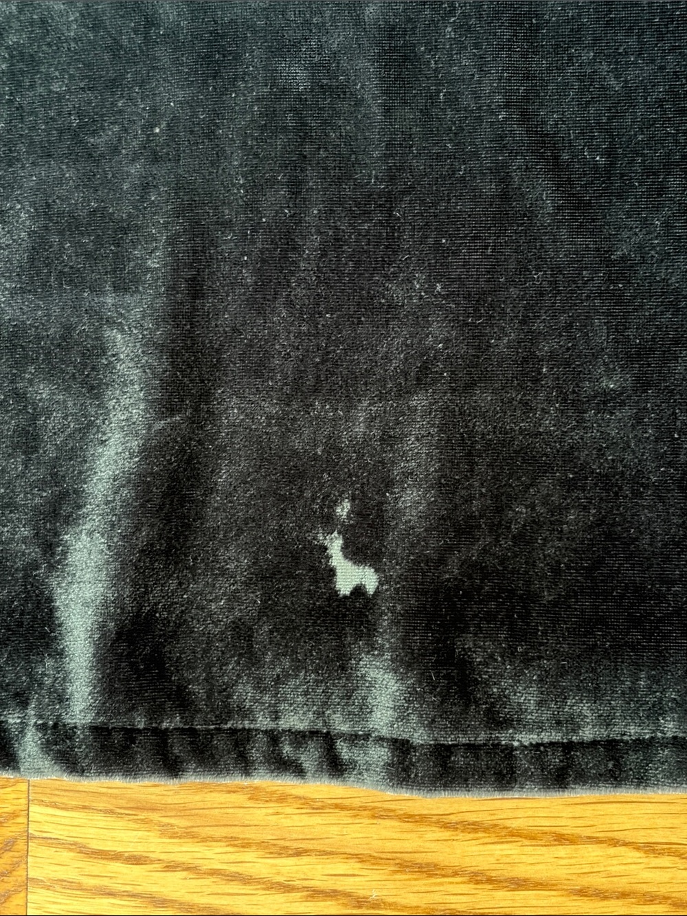 LOFT Velvet Blouse V-Neck Puff Sleeve Beautiful Elegant Charcoal. Medium - Picture 7 of 10